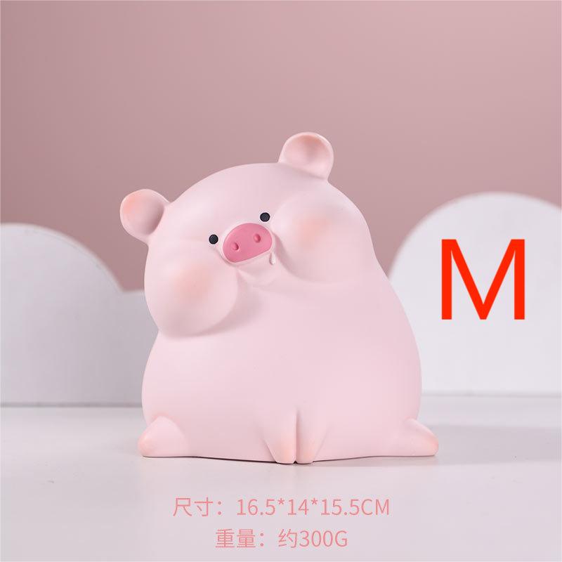 Nydelig Pig Piggy Bank Sparer Mynt Penger Søt Bankboks Vinyl Anti Fall Piggy Bank Bursdagsgaver Home Decor Ornament