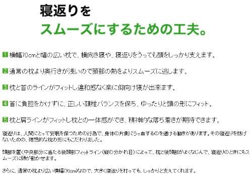 Pillow designed by a pillow doctor Natural Breath Regular type Regular type for those under 180cm tall