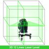 New IP-54 12 Lines 3D Green Laser Level Horizontal and Vertical Cross Build Tool Measuring Tools