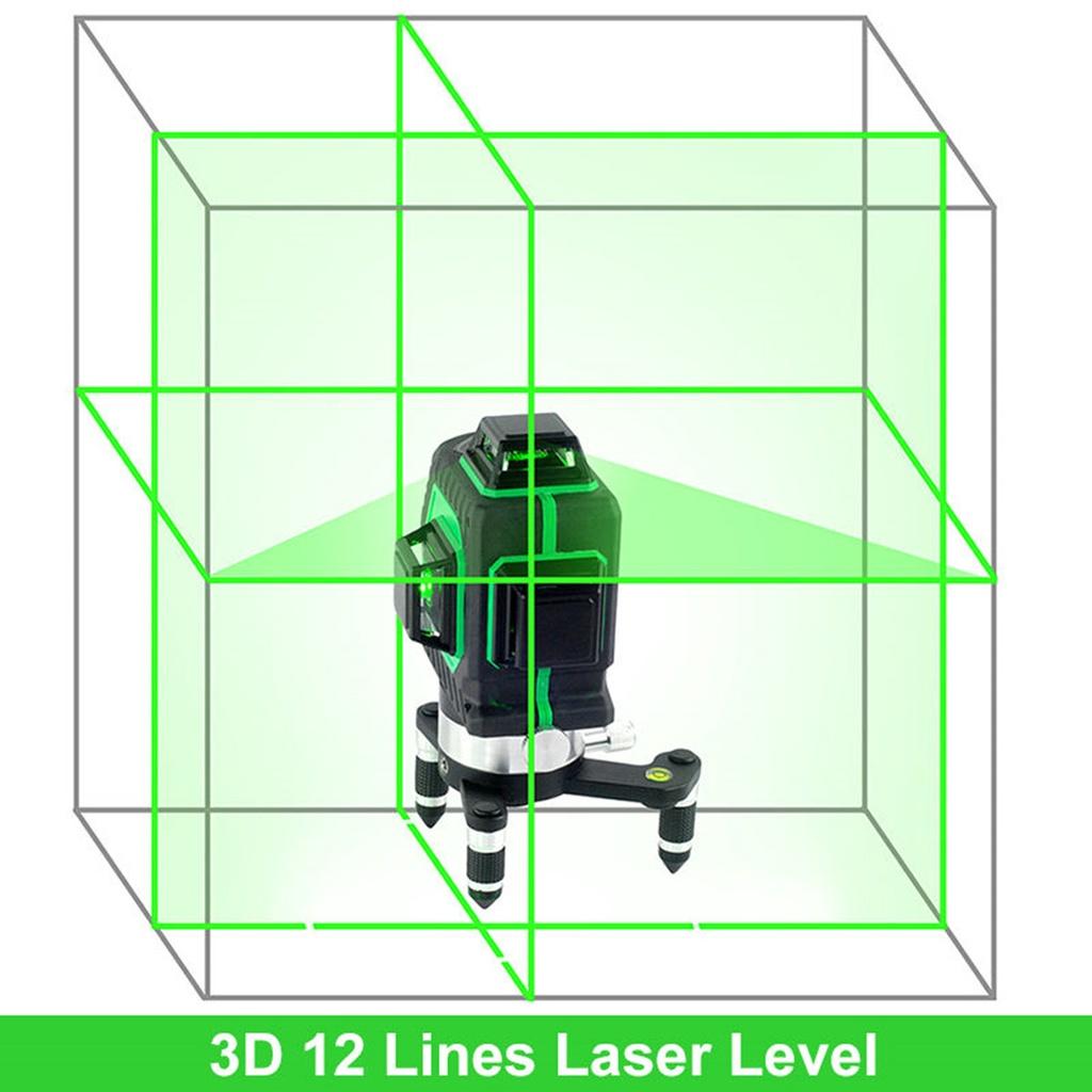 New IP-54 12 Lines 3D Green Laser Level Horizontal and Vertical Cross Build Tool Measuring Tools