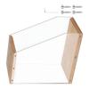 Elegant Acrylic And Wood Record Album Organiser With Spacious Design Books And Magazines Display Rack