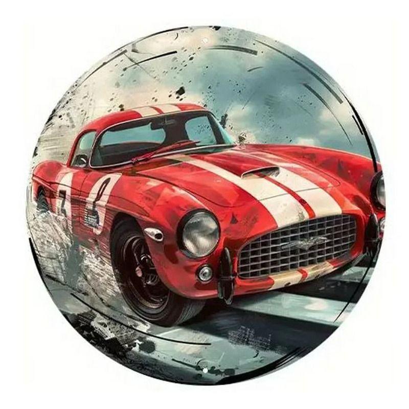 2D Retro Car Tin Painting for Bars Cafes Interior Wall Decor