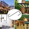 4 PCS Heavy Duty Black Plant Hangers Garden Hooks Fence Hook Hanger Perfect for Hanging Lights Bird Feeder Flower Basket Planters (4.3X 8 inch)