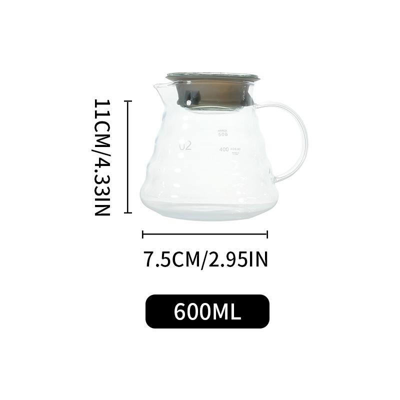 

Glass Coffee Carafe Handmade Coffee Pot Filter Set Coffee Extraction Cup Tea Coffee Pot Coffee Server for Pour Over Coffee Maker