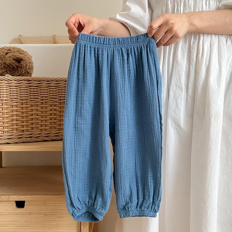 Kids Clothing Summer Thin Solid Color Anti Mosquito Pants Baby Boys Girls Loose Casual Trouser Simple Fashion Bloomers