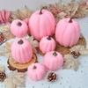 1Set Halloween Pumpkins Decor Foam Fake Pumpkins for Autumn Thanksgiving Halloween Farmhouse Table Realistic Decorations