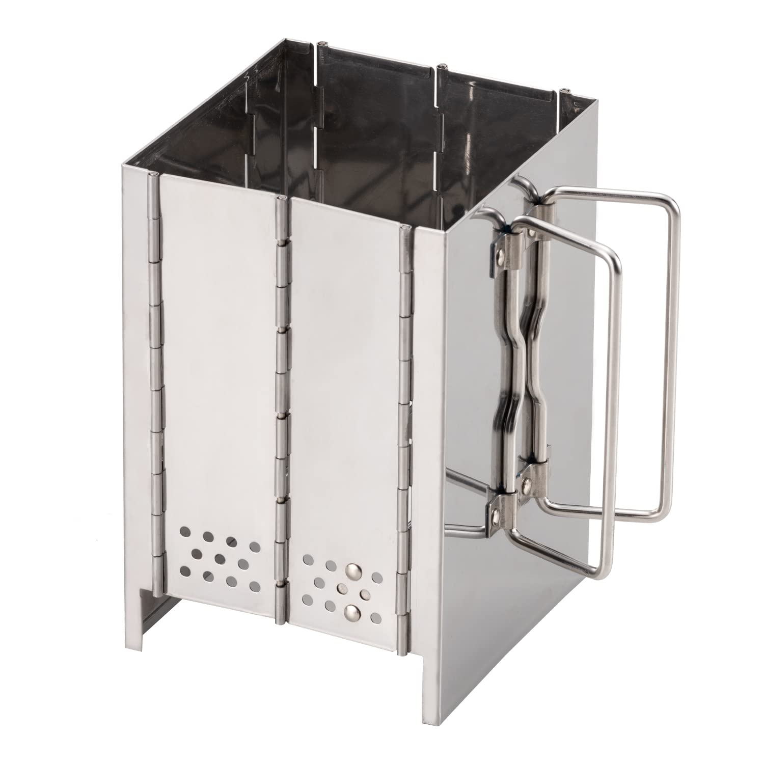 

BUNDOK Folding Charcoal Fire Starter BD-496, Foldable, with Storage Case, Silver