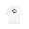 Li-Ning Badfive Letter Print Moisture-Wicking Short Sleeve Drop Shoulder T-Shirt Men Tops Milk-White AHSU423-1