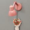 5pcs Bouquet Refrigerator Sticker Magnetic 3D Three-dimensional Resin Bouquet Cute Refrigerator Decoration with Mini Desk Lamp