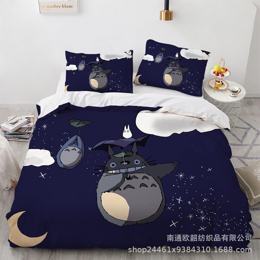3D Digital Printing Cartoon Animation Chinchilla Bedding Three-Piece Set, Quilt Cover Pillowcase Four-Piece Set