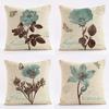 Leaves Butterfly Floral Pillow Summer Garden Scene Cover Bedroom Soft Decoration