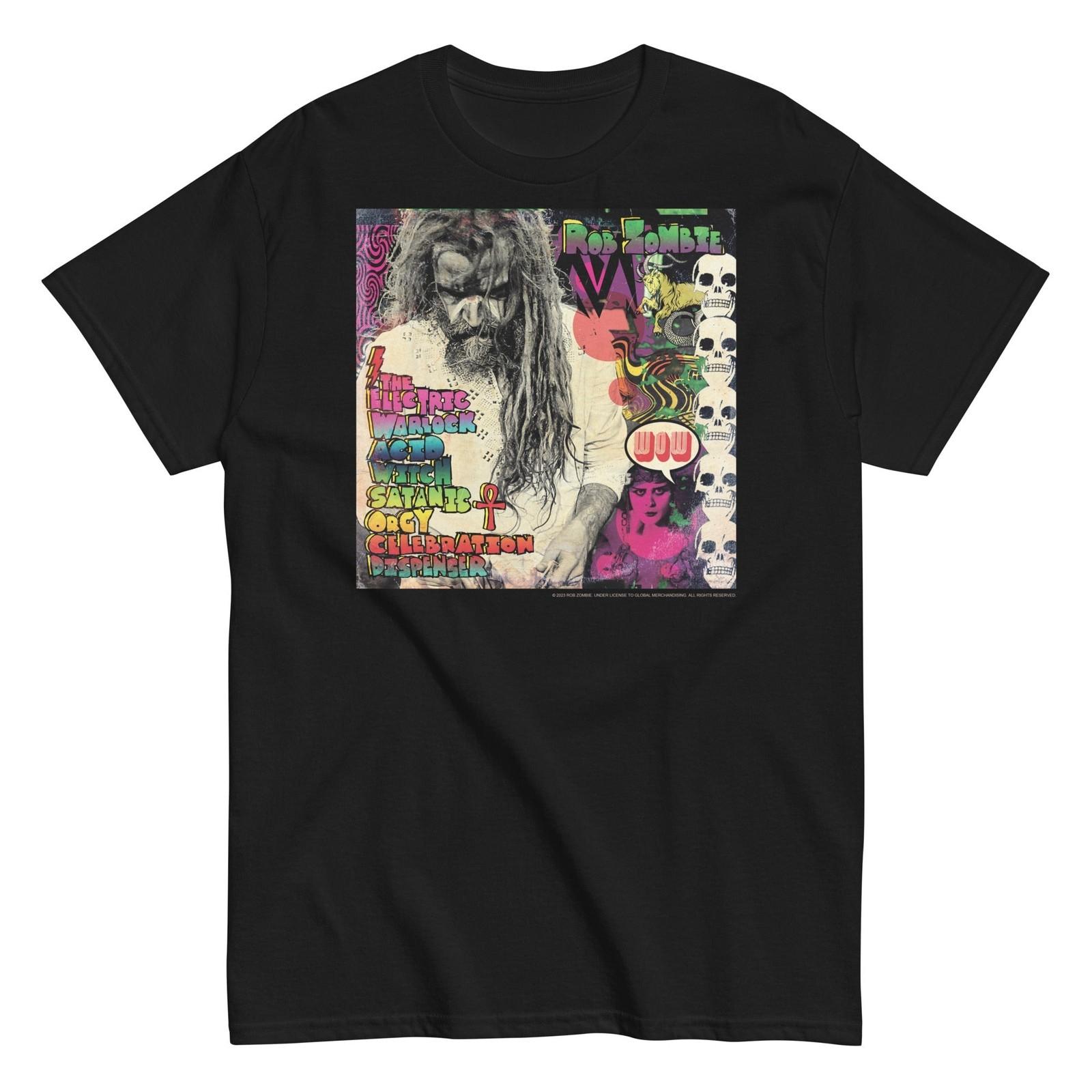 MerchMoment Rob Zombie Electric Acid T-Shirt T-Shirt Black New XXXXL