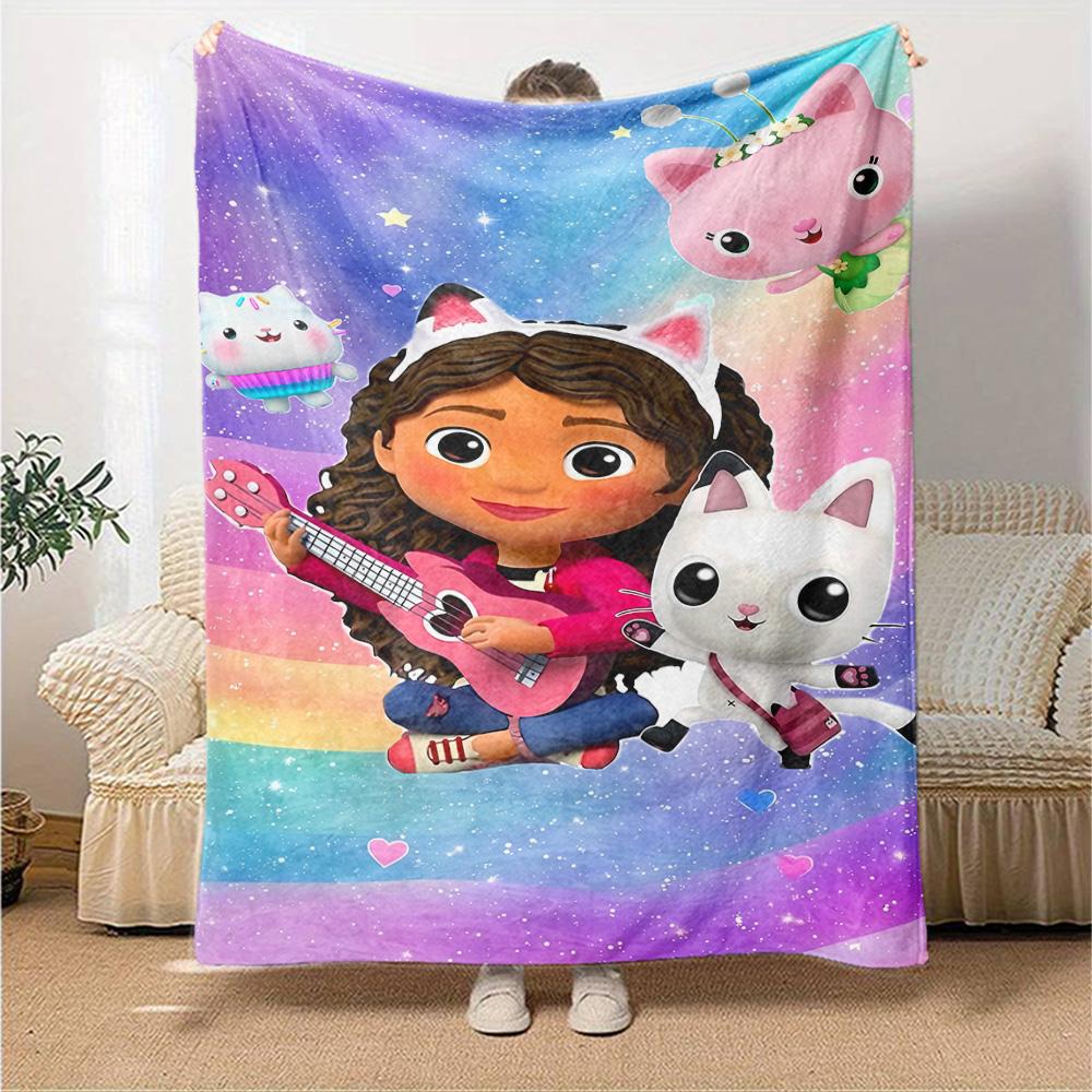 Gabby's Dollhouse Blanket Ultra-Soft Perfect for Office Chair Seaside Office Four Seasons Universal Playful Design Gift for Travel Home Birthdays