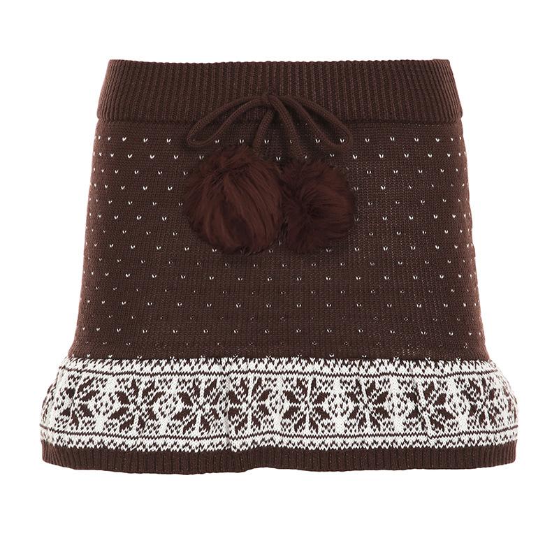 

Женская одежда Melade, винтажный этнический дизайн, завязка на завязках, юбка-свитер с завязками на бедрах, юбка-свитер в стиле «дискомфорт» L темно-коричневого