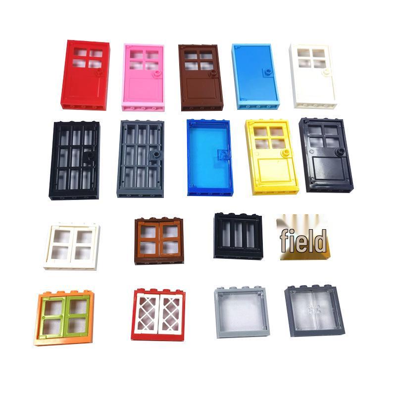 High-end MOC Mini Model City Building Blocks: Door & Window Parts
