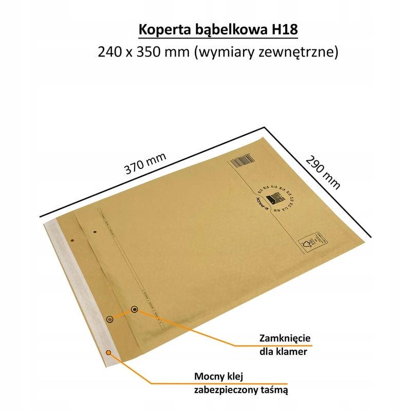 Bubble Envelope H18 BROWN X100pcs