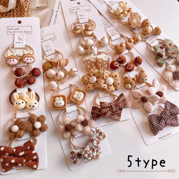 Lua Citron 10-piece Set, Hair Ties, Elastic, Adult, Mature, Hair Tie, Hair Accessory, Elegant, Ponytail, Cute, Korean, Stylish, Women's, Hair Clip,