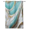 Marble Texture Aqua Curtains for Bedroom Living Room Drapes Kitchen Children's Room Window Curtain Modern Home Decor