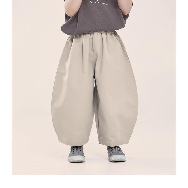 Boys Kids 100 Cotton Casual Summer Nine Point Trousers Children Daily Pants