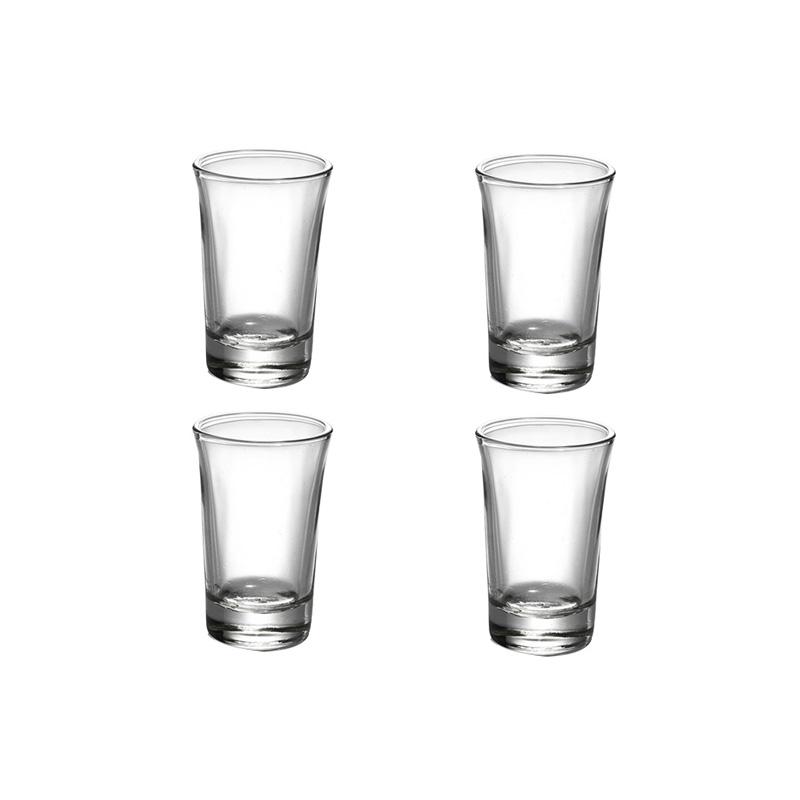 

Стакан для водки с толстым дном, хозяйственный стакан Байцзю, классическая прозрачная стеклянная кружка SGlass Party Bar, бокал для ликера, посуда для напитков 4pcs