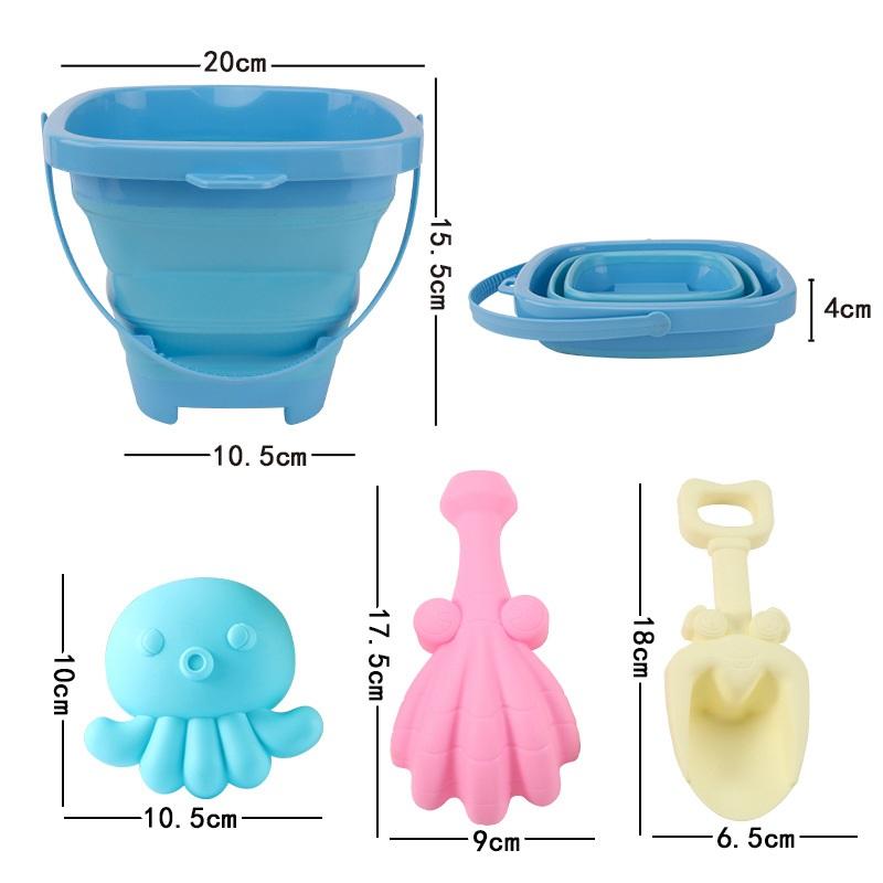 

Children Outdoor Beach Folding Bucket Toys Baby Beach Sand Digging Tools Shovels Water Play And Beachcombing Sets