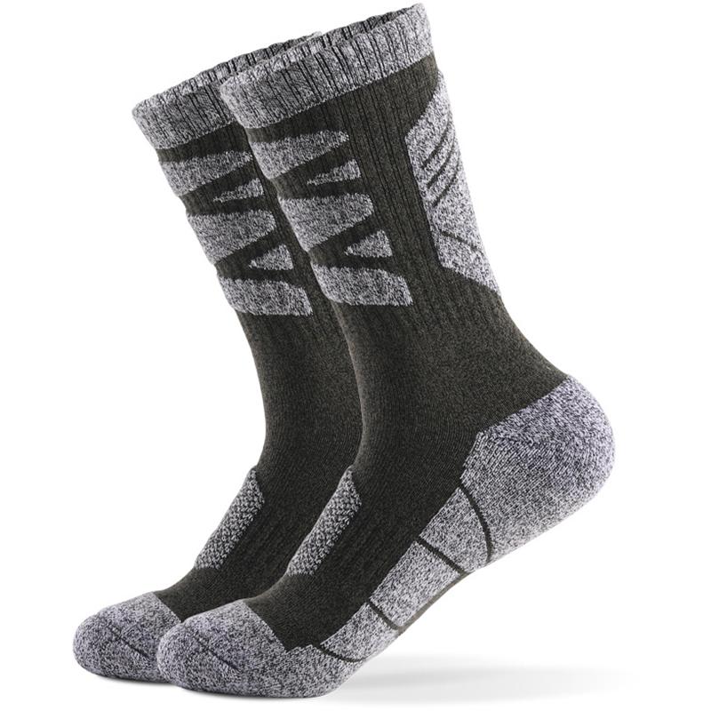 

1 Pairs Winter Crew Socks Mid Length Sports Socks Thick Knitting Terry Bottom Warm Control Ankle Socks For Men Outdoor Hiking L 39 42 армія зелений колір