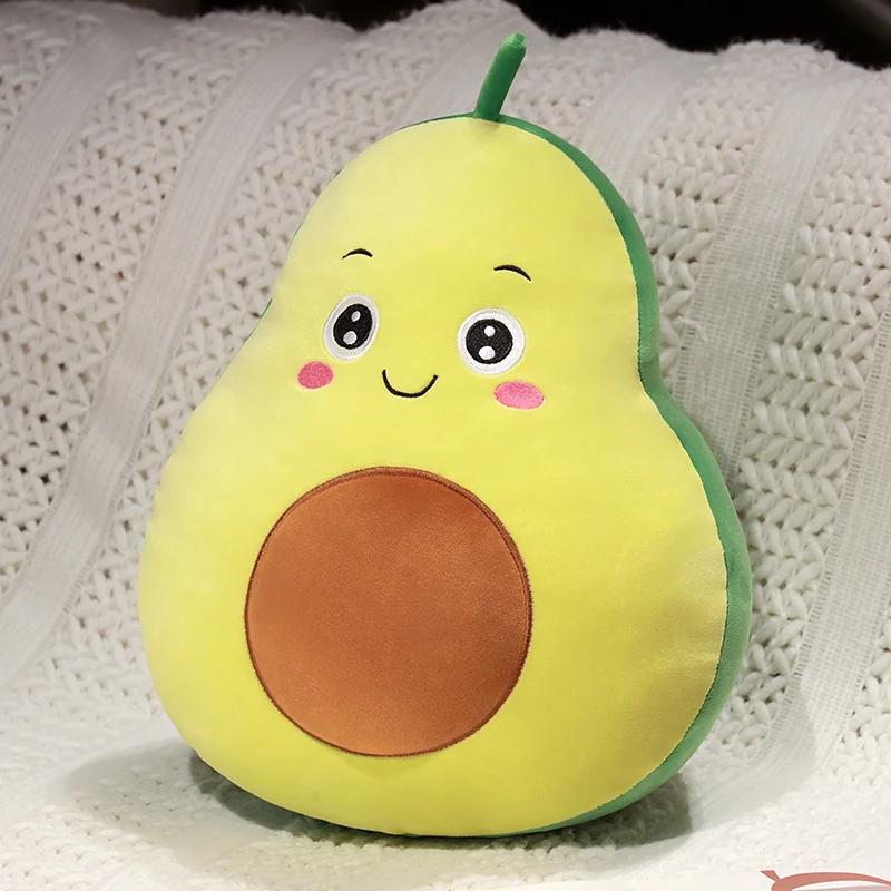 Soft Fruit Series Plush Toy Stuffed Avocado Orange Strawberry Watermelon Pear Apple Plush Pillow Soft Doll Kids Birthday Gift