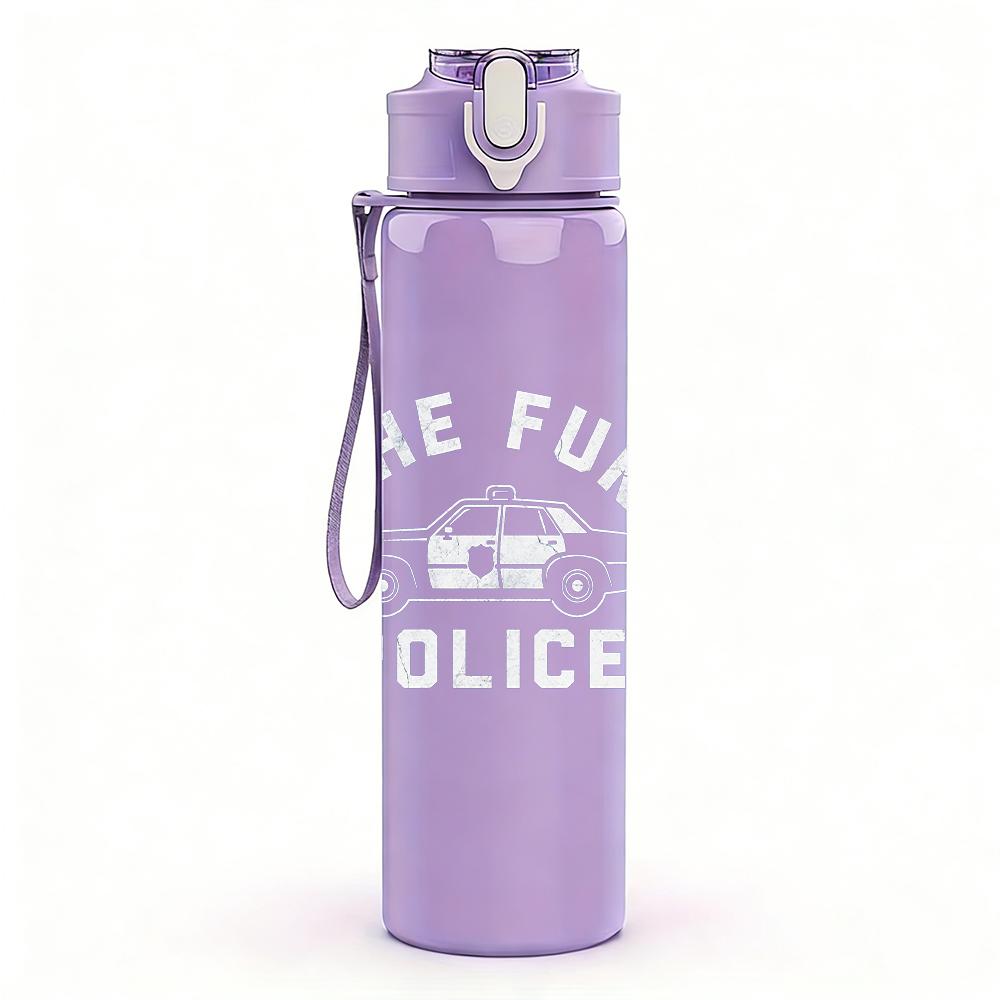 1PC The Thin Blue Line Police Minimalist Print 750ml Portable Sports Water Bottle Leakproof Gym Outdoor Travel Drink Cup