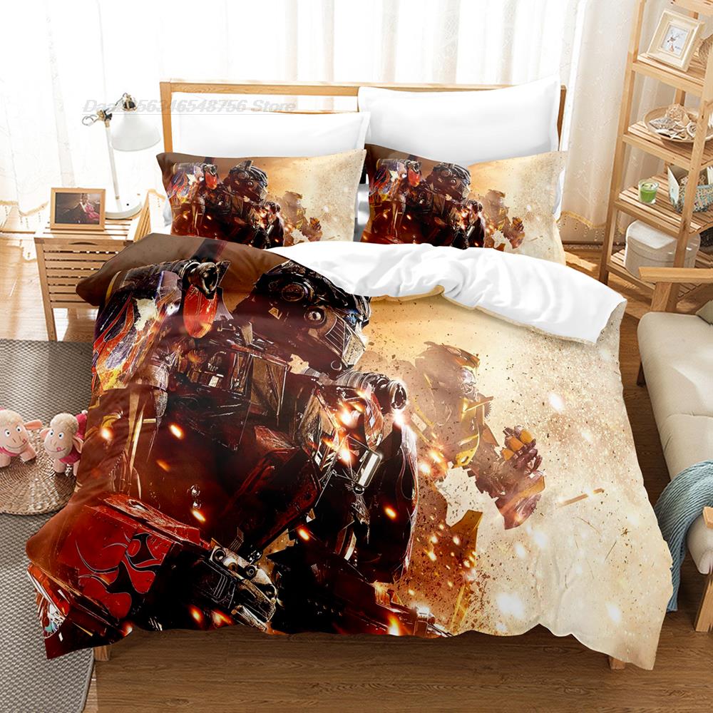Transformers Bedding Set Single Twin Full Queen King Size Bed Set Aldult Kid Bedroom Duvetcover Sets 3D Print 2022 bed sheet set