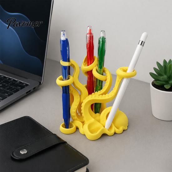 Octopus Toothbrush Holder Holder, Durable PLA Organizer, Creative Organizer Stand, Multi Functional Storage Cup Multi-functional Desk Rack for Makeup