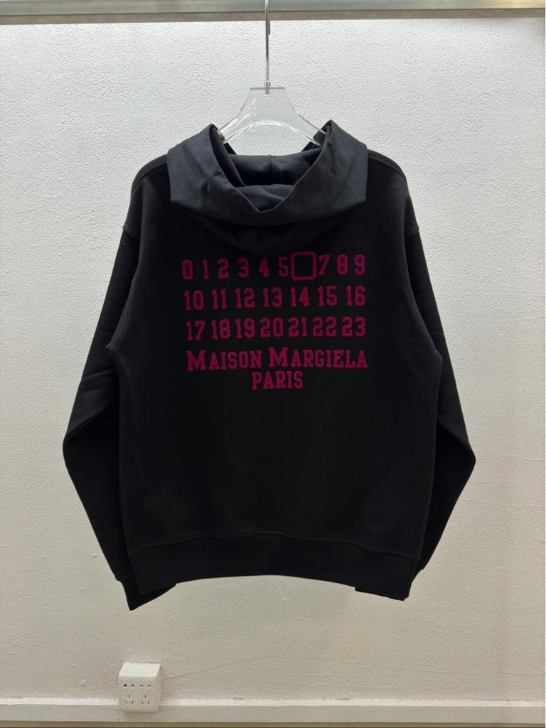 Autumn/Winter Cotton Terry Casual Hooded Sweatshirt - MM6 Minimalist Hoodie