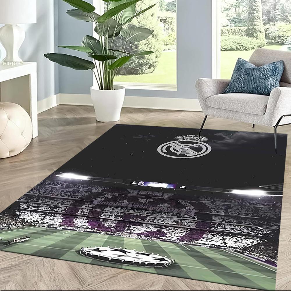 Real Madrid Bodenteppich Büroteppich Design Für Arbeitszimmer Schlafsaal Flur Spielzimmer Antirutsch Teppich Büro Heimdeko Spirituelles Geschenk