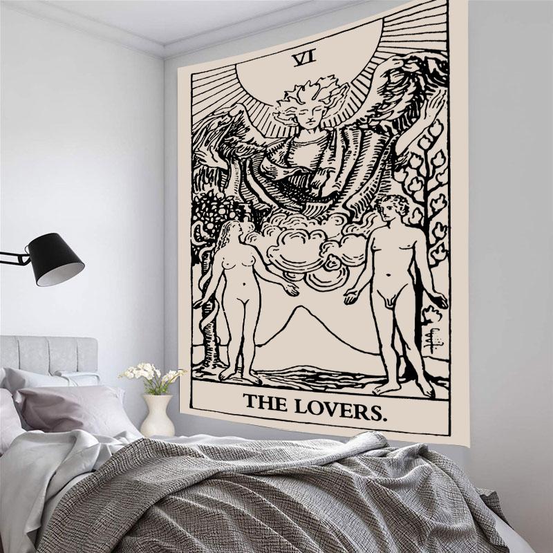 Retro Mandala Sonne Mond Astrologie Muster Tapisserie Hause Wohnzimmer Schlafsaal Schlafzimmer Wand Dekor Hintergrund Tuch Tapisserie