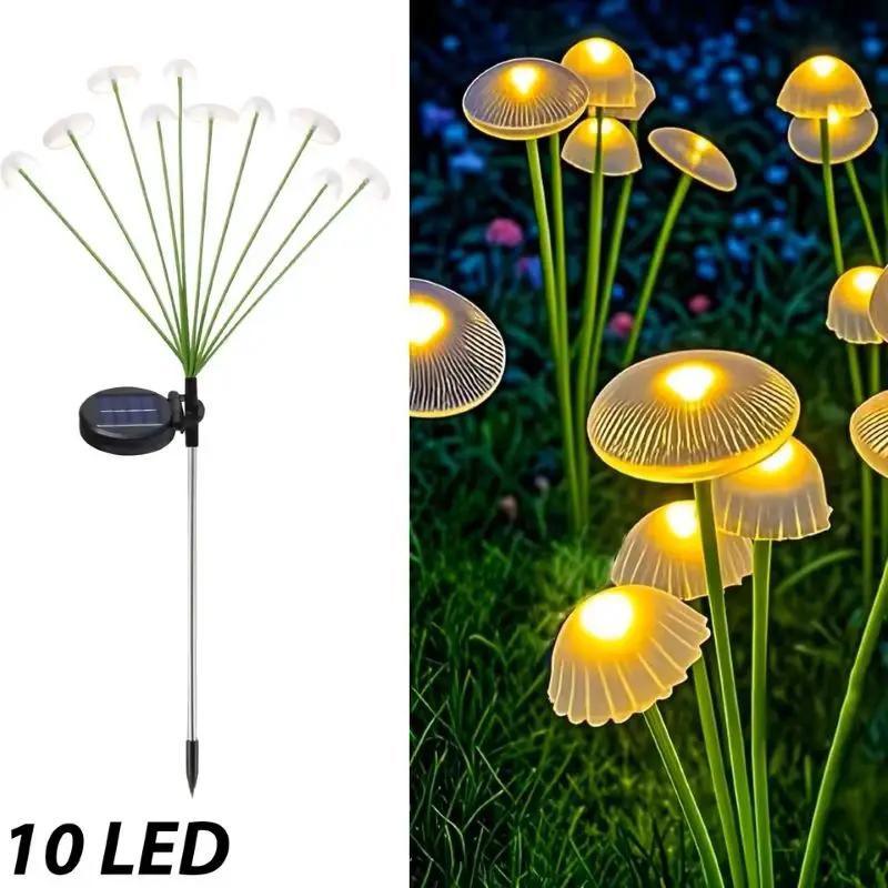 Solar Jellyfish Lights Mushroom Ground Plug Atmosphere Light Garden Decoration Lawn Lighting
