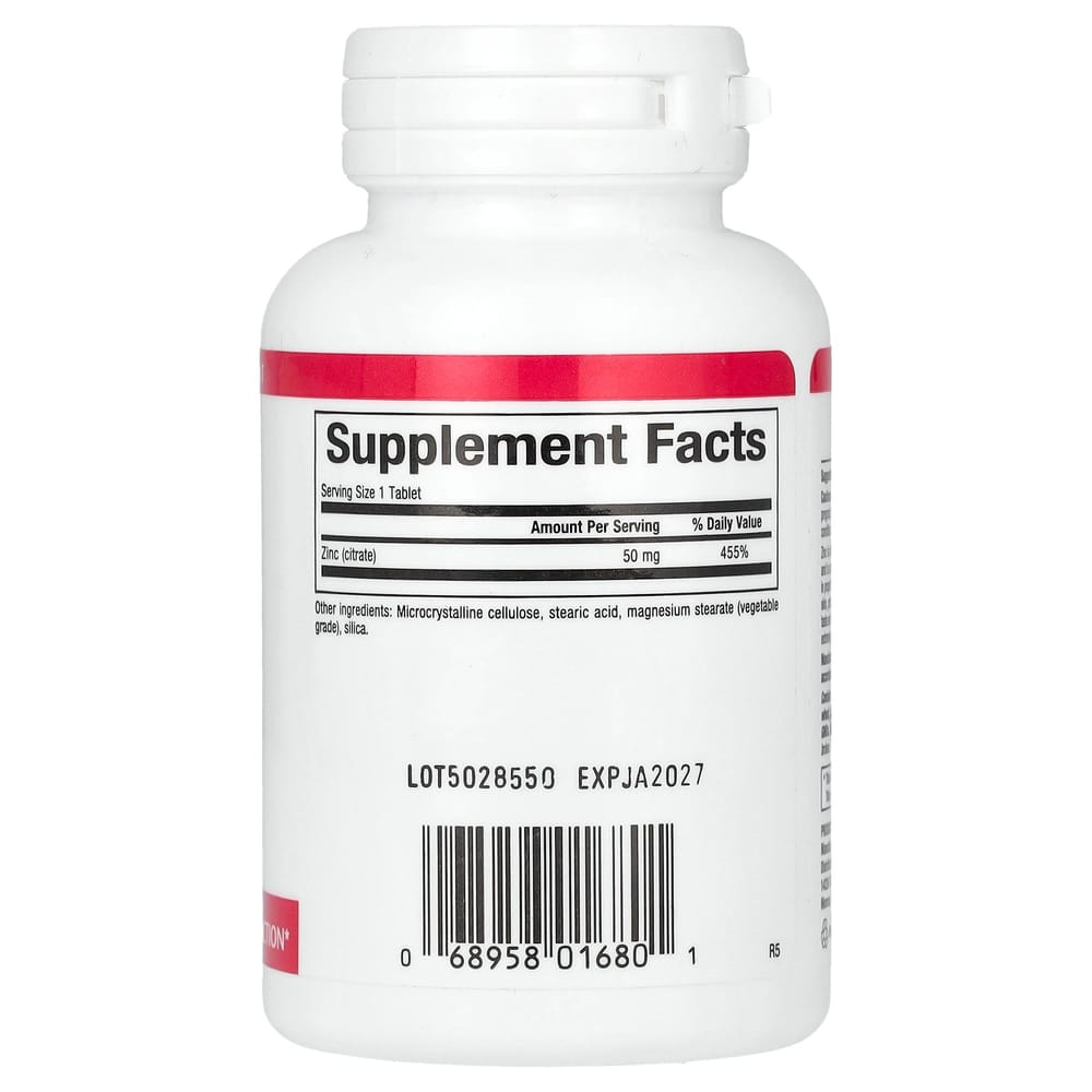 Natural Factors Zinc Citrate 50mg Tablets, 90 Count
