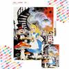 Diamond Painting Kit Alice Cheshire Cat 5D DIY Diamond Art Home Bedroom Wall Decor