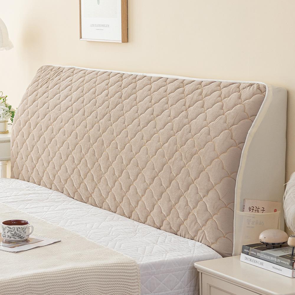 Verdickte Bettkopfabdeckung Nordische Weiche Kopfteilabdeckungen Einfarbige Waschbare Bettkopfabdeckung Schlafzimmer Rückenlehne Staubschutzabdeckung