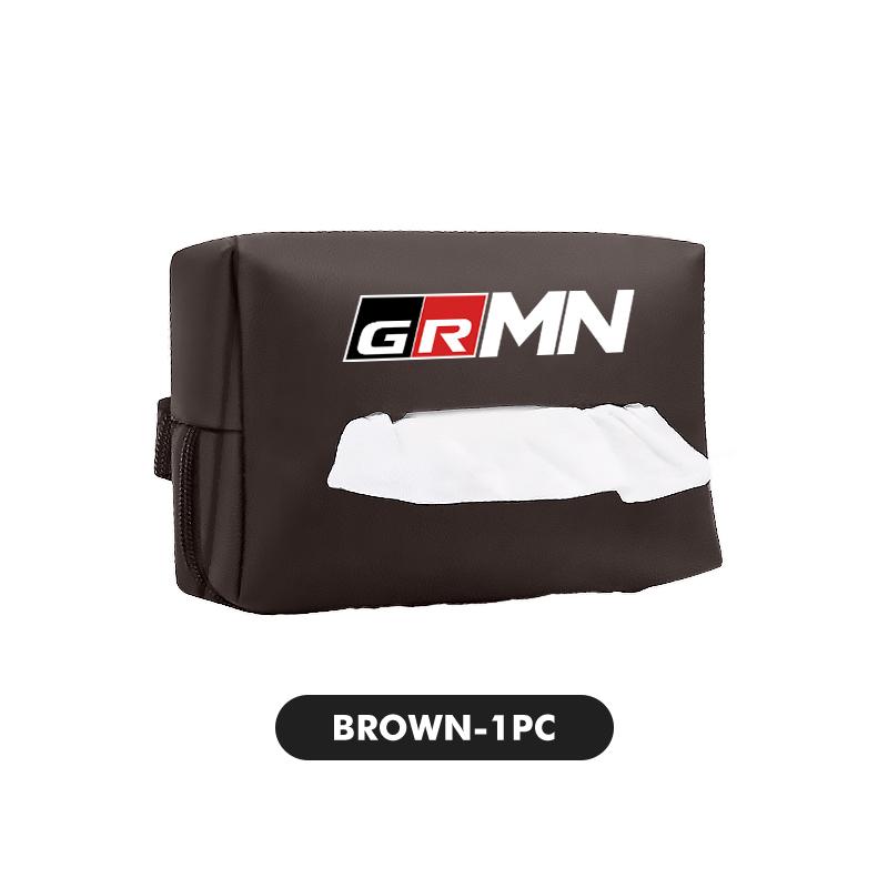 

For Toyota Car Seatback Tissue Box Leather Armrest Paper Box Tower Storage Bag Crown GR GM Corolla YARIS Auris C-HR Hilux Vios