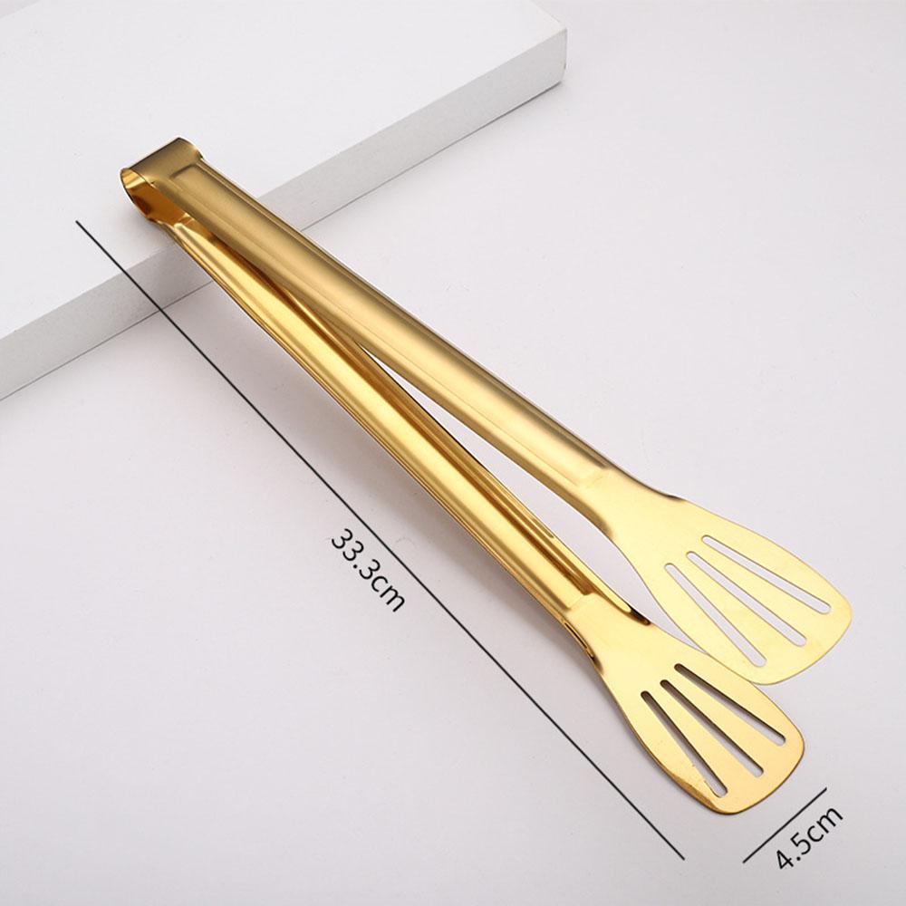 Stainless Steel Anti-Slip Food Clamp Kitchen Utensils Buffet Cooking Tool Bread Clip Accessories for Desserts Salads Barbecue