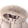 Plus Size XL-6XL Middle Age Woman Long Parkas Winter Thick Warm Overcoats Hooded Elegant Faux Fur Collar Loose Lady Jackets