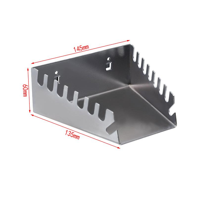 Panou Perforat Metalic cu Găuri Pătrate, Raft pentru Scule cu Cârlige pentru Șurubelnițe