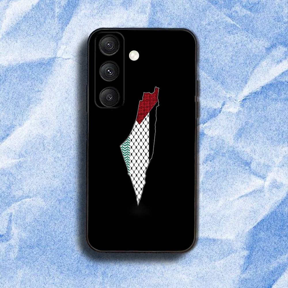 P-Palestine-s F-Flag M-MAP Phone Case For Samsung S 25,24,23,22,30,21,10,9,Ultra,Plus,Lite,FE,4,5G Black Soft Case
