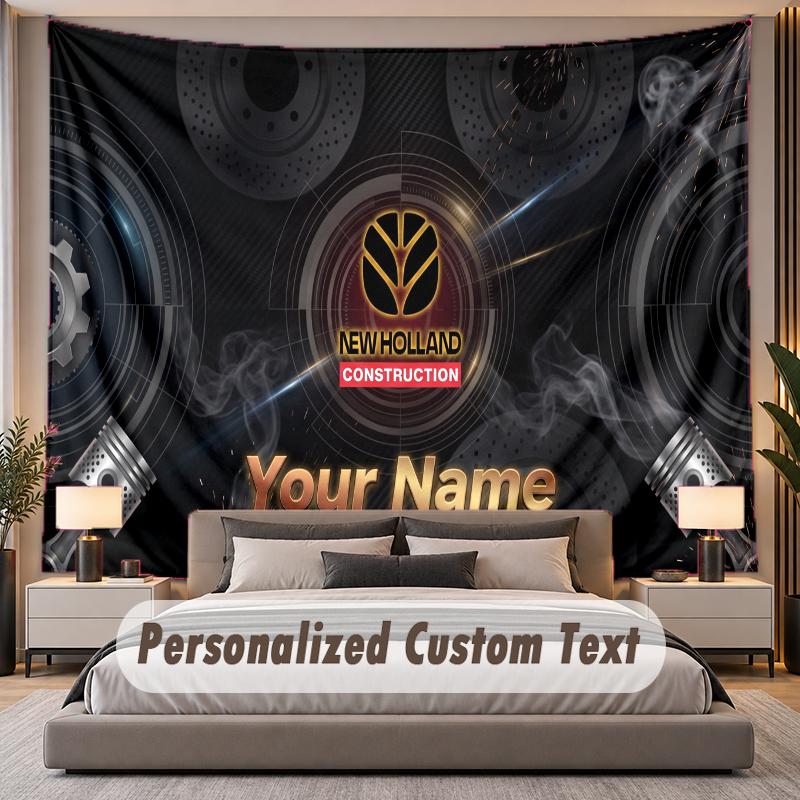 Custom Name Text Tapestry New Holland Personalized Polyester Wall Tapestry For Bedroom And Room