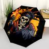 1pc Liberty, Death SkullAutomatic Folding Umbrella, Portable Collapsible Design, Casual Outdoor Accessory, for All Seasons017