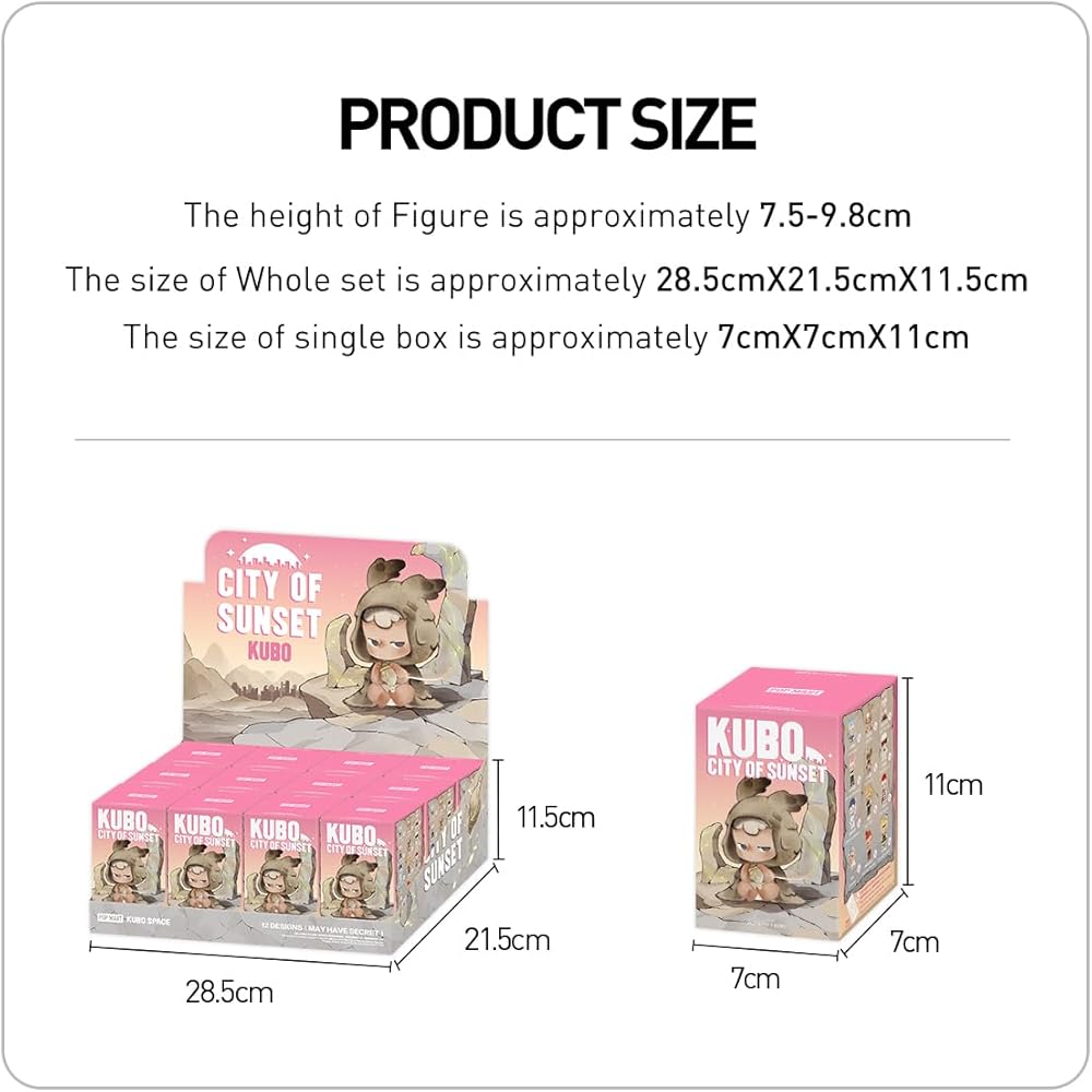 Pop Mart Kubo City of Sunset Series Blind Box Figure 1 Piece PVC Toy Collectible Original Character