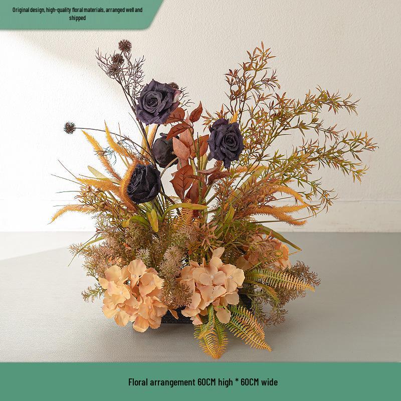 Retro Pastoral Artificial Autumn Flowers for Home, Hotel, Mall, and Outdoor Decor