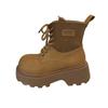British big-headed Martin boots women's 2025 autumn new thick-soled heightening short tooling boots, thin rhubarb boots