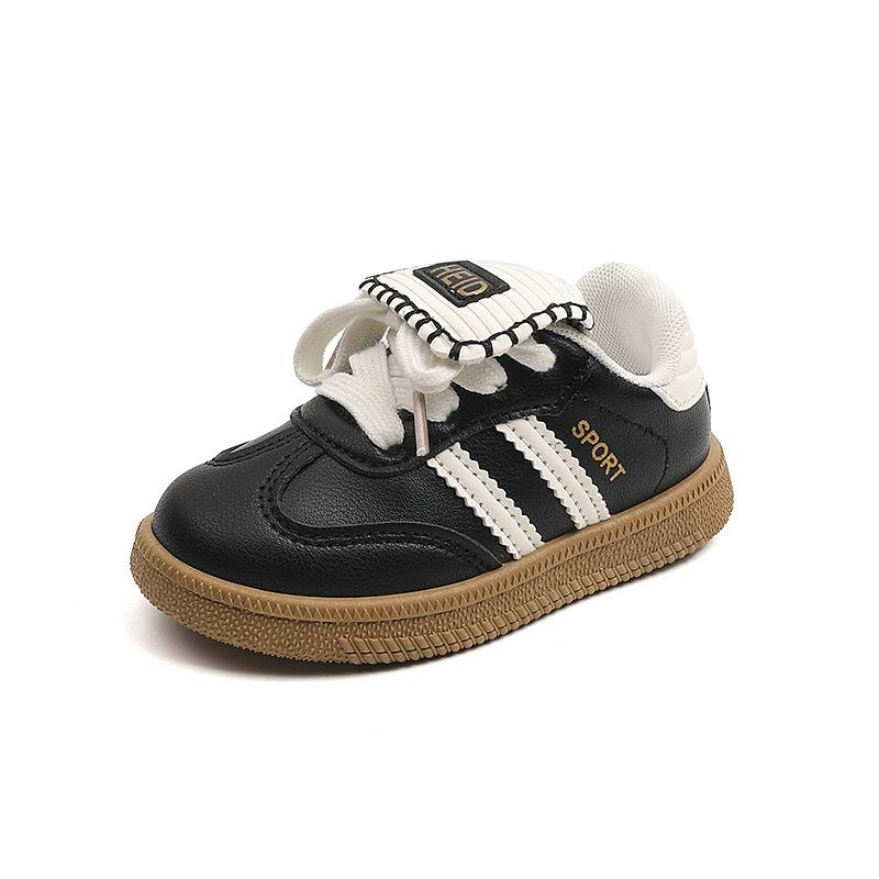 Spring and Autumn New Boys and Girls Sports Shoes Solid Soft Sole College Style Casual Sports Shoes