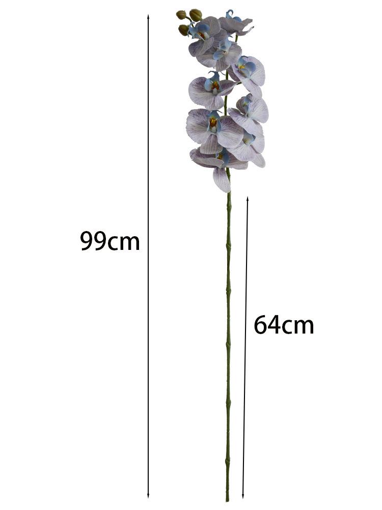 Luxury Artificial Phalaenopsis Flower Arrangement - 9 Heads, Morandi Color for Weddings & Hotels