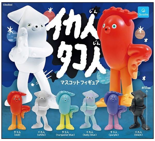Squidman and Octopusman Mascot Figures of 6 Gacha [Set (Complete)]